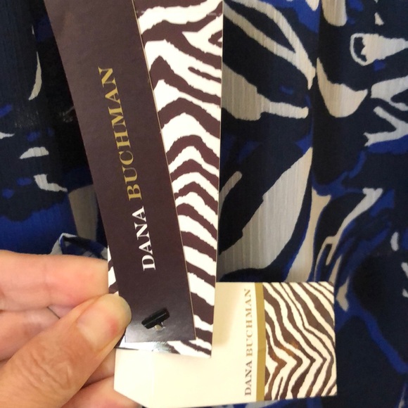 Dana Buchman print peasant style top - Picture 6 of 7